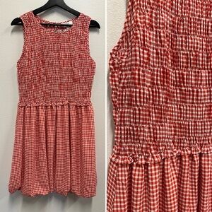 GILLI Bubble Hem Gingham Dress